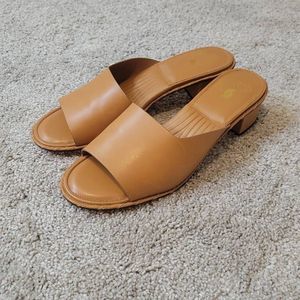 Franco Sarto Alden Heeled Mule Cognac Women's Size 11